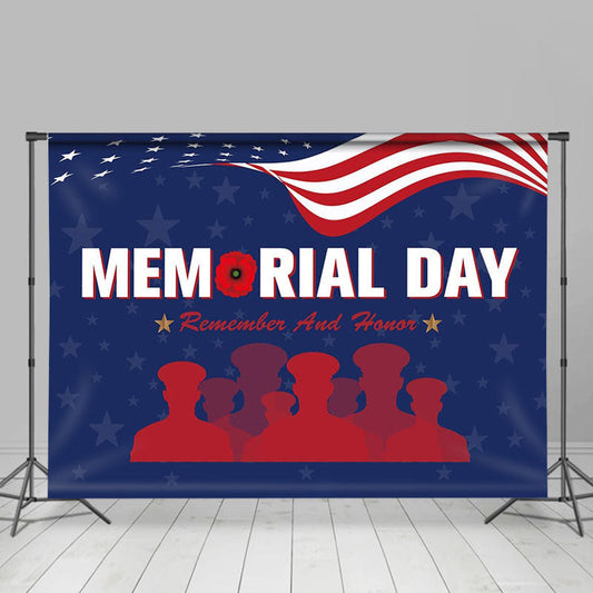 Lofaris American Remember And Honor Indoor Memorial Day Backdrop