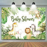 Load image into Gallery viewer, Lofaris Animals Jungle Baby Shower Photogarphy Backdrop for Boy