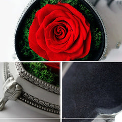 Lofaris Artificial Rose Flower Heart Shaped Box Valentines Day Gift