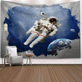 Load image into Gallery viewer, Lofaris Astronaut And Earth Galaxy Novelty Trippy Wall Tapestry