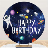 Load image into Gallery viewer, Lofaris Astronaut And Universe Round Birthday Backdrop For Boy