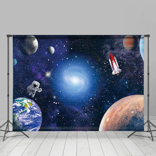 Lofaris Astronaut Themed Outer Space Birthday Party Backdrop