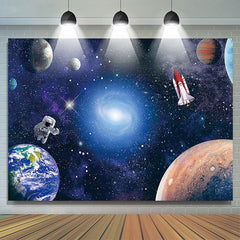 Lofaris Astronaut Themed Outer Space Birthday Party Backdrop