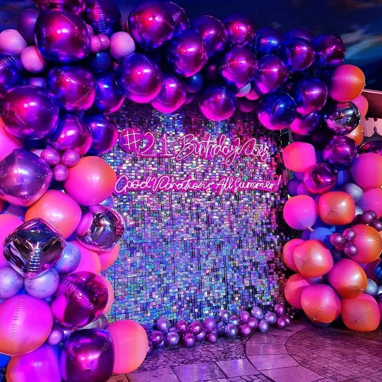 Lofaris Attractive Shimmer Wall Panel Sequins Backdrop For Wedding Graduation Birthday