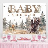 Load image into Gallery viewer, Lofaris Autumn forests and Meadows Animals Baby Shower Backdrop