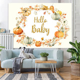 Load image into Gallery viewer, Lofaris Autumn Pumpkin Simple Cute Flower Baby Shower Backdrop