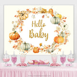 Load image into Gallery viewer, Lofaris Autumn Pumpkin Simple Cute Flower Baby Shower Backdrop