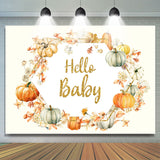 Load image into Gallery viewer, Lofaris Autumn Pumpkin Simple Cute Flower Baby Shower Backdrop