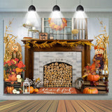 Load image into Gallery viewer, Lofaris Autumn Pumpkin With Flowers Happy Holiday Backdrop