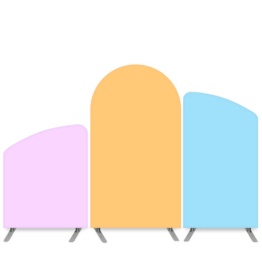 Lofaris Autumn Theme Orange Solid Color Arch Backdrop Kit