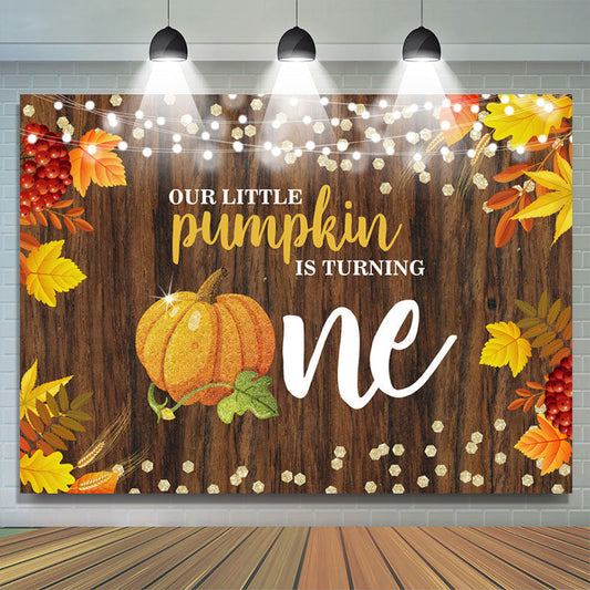 Lofaris Autumn Wooden Little Pumpkin Is Turining One Backdrop