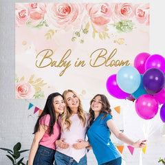 Lofaris Baby In Bloom Floral Backdrop for Gender Reveal
