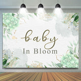 Load image into Gallery viewer, Lofaris Baby In Bloom Flower Green Photo Backdrop for Shower