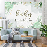 Load image into Gallery viewer, Lofaris Baby In Bloom Flower Green Photo Backdrop for Shower