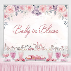 Lofaris Baby in Bloom Pink and Purple Shower Backdrop