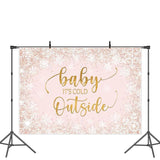Load image into Gallery viewer, Lofaris Baby Is Cold Outside Winter Snowflake Shower Backdrop