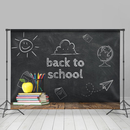 Lofaris Back to School Chalkboard Books Photoshoot Backdrops