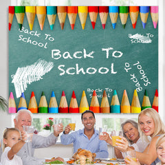 Lofaris Back to School Chalkboard Pencils Photoshoot Backdrop