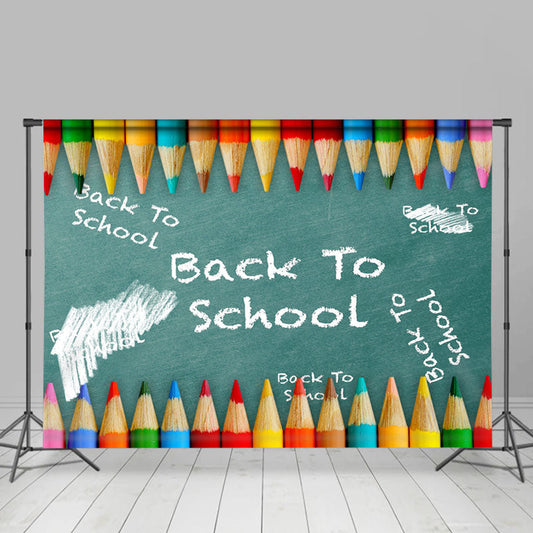 Back to School School Room Chalkboard Pencils Backdrops