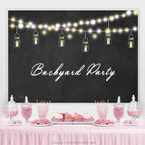 Load image into Gallery viewer, Lofaris Backyard Party Yellow Light Black Backdrop for Event