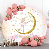 Load image into Gallery viewer, Lofaris Ballet With Butterfly Glitter Round Birthday Backdrop