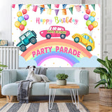 Load image into Gallery viewer, Lofaris Ballon With Car Party Parade Happy Birthday Backdrop