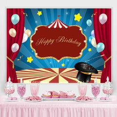 Lofaris Balloon Circus Stage Photo Backdrop for Birthday