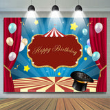 Load image into Gallery viewer, Lofaris Balloon Circus Stage Photo Backdrop for Birthday