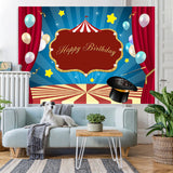Load image into Gallery viewer, Lofaris Balloon Circus Stage Photo Backdrop for Birthday