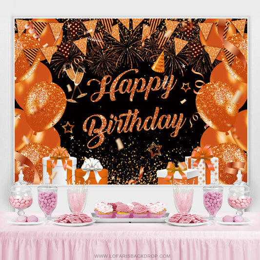 Lofaris Balloon Flag With Spark Gifts Birthday Backdrop