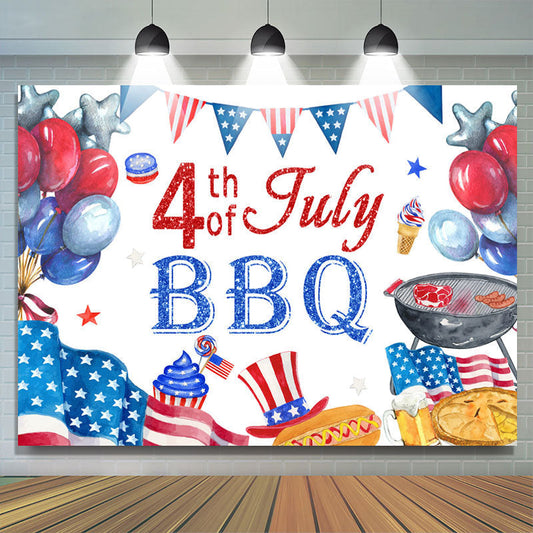 Lofaris Balloons Independence Day Backdrop For 4th Of July BBQ