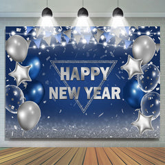 Lofaris Balloons Silver Band Happy New Year Backdrop For Party