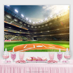 Lofaris Baseball Sports Games Field For Boys Birthday Party Backdrop