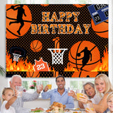 Load image into Gallery viewer, Lofaris Basketball Court Hot Rece Theme Happy Birthday Backdrop