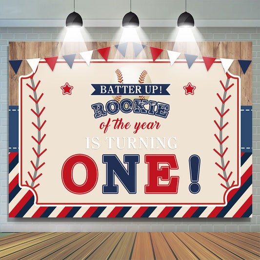 Lofaris Batter Up Rookie Of Year Is Turning One Birthday Backdrop