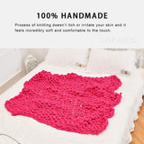 Load image into Gallery viewer, Lofaris Bedroom Decoration Thick Soft Rose Red Chunky Knit Blanket