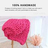 Load image into Gallery viewer, Lofaris Bedroom Decoration Thick Soft Rose Red Chunky Knit Blanket