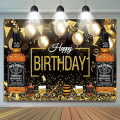 Lofaris Beer With Whiskey Balloon Flags Birthday Backdrop