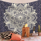 Load image into Gallery viewer, Lofaris Beige Black 3D Printed Geometric Pattern Wall Tapestry