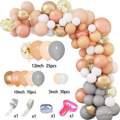 Lofaris Beige DIY 125 Pack Balloon Arch Kit | Party Decorations - White
