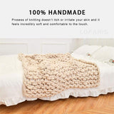 Load image into Gallery viewer, Lofaris Beige Soft Chenille Chunky Knit Blanket For Home Decoration