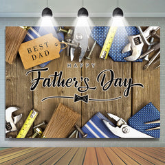 Lofaris Best Dad And Brown Wooden Happy Fathers Day Backdrop