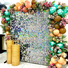 Lofaris Shimmer Mirror Sequin Tile Panel For Bridal Shower Birthday