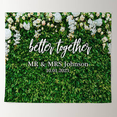 Lofaris Greenery Floral Better Together Backdrop For Wedding