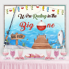 Lofaris Big Fish In The Water Theme Happy 1St Birthday Backdrop