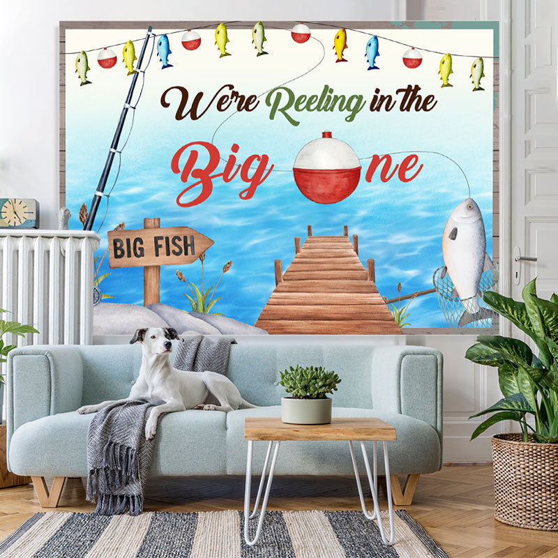 The Big One Fishing Party Decorations for Boys 1st Birthday The Big One  Backdrop Cake Topper Fish Balloons 1st Birthday Supplies
