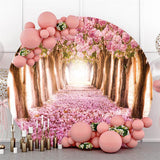 Load image into Gallery viewer, Lofaris Big Trees Circle Happy Birthday Backdrop For Party