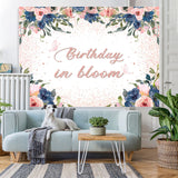 Load image into Gallery viewer, Lofaris Birthday in Bloom Pink Floral Bokeh Biurthday Backdrop