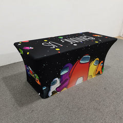Lofaris Black Among Space Custom Stretch Table Cover for Birthday