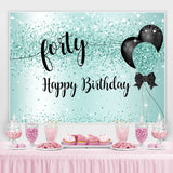 Load image into Gallery viewer, Lofaris Black and Green Bokeh Happy 40Th Birthday Backdrop